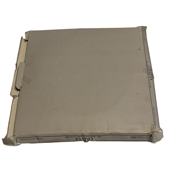 Torte Plate Serving Dish Olivia Fine Full Lead Glass Crystal 12” Western Germany - Picture 6 of 6